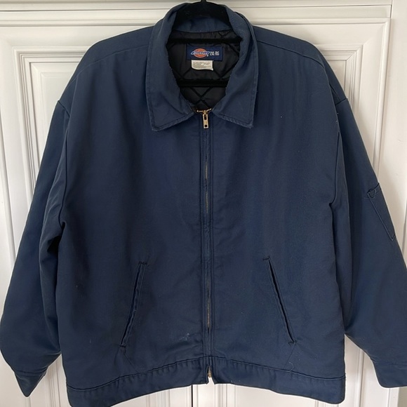 Vintage Dickies Eisenhower Blue Insulated Quilted  work jacket JT15NV Mens 2XL R - Picture 1 of 15